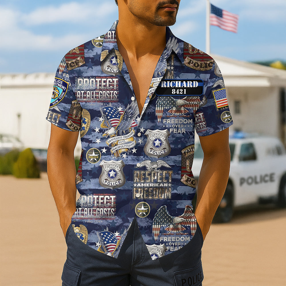 Police Pride Hawaiian Shirt – Personalized Gifts For Police 03huqn190625-Homacus