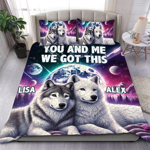 Personalized Gift For Wolf Couples Quilt Bedding Set Special Line 05OHMH181224-Homacus