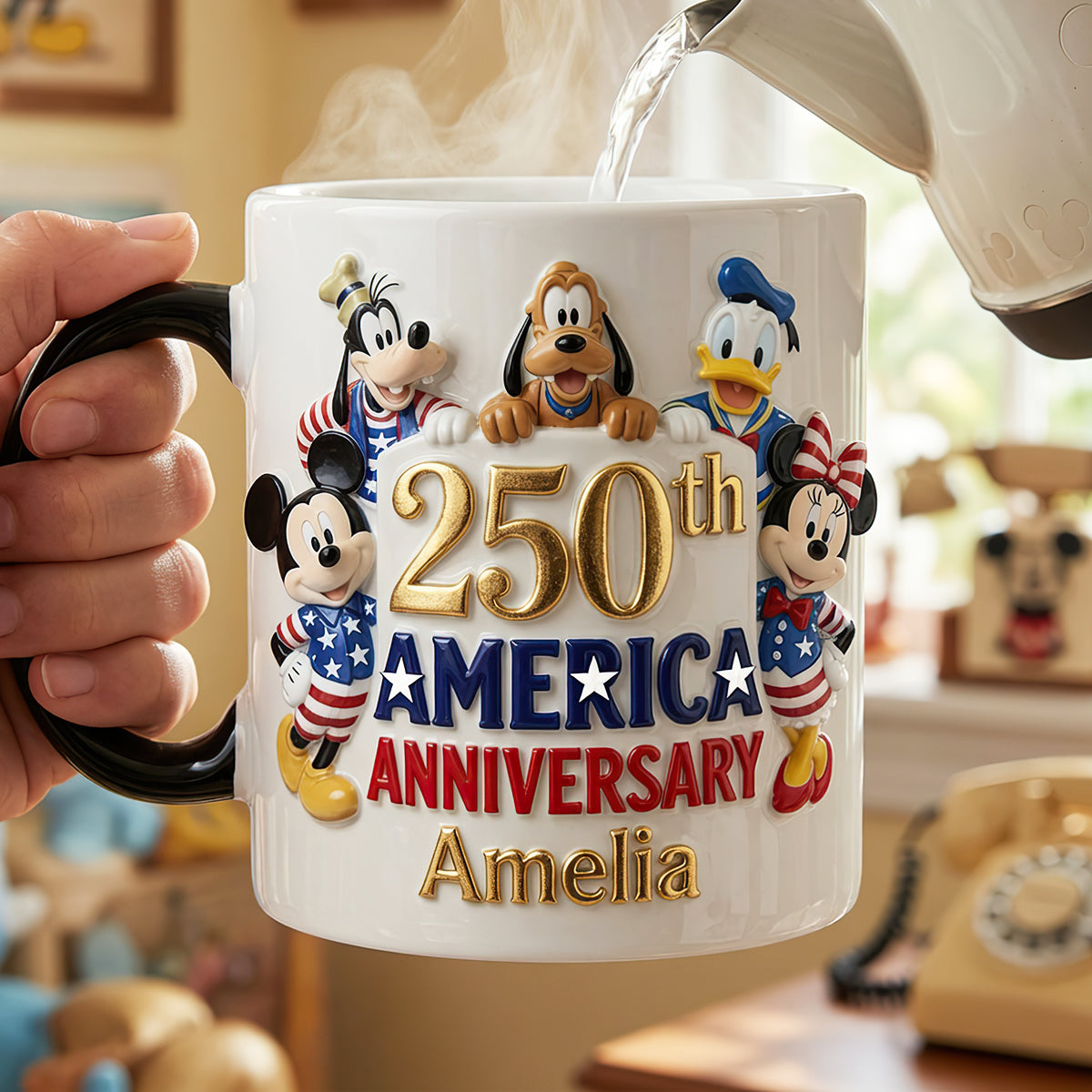 America 250th Anniversary Magic Coffee Mug - Personalized Gifts For Patriots 01tgdt050626-Homacus