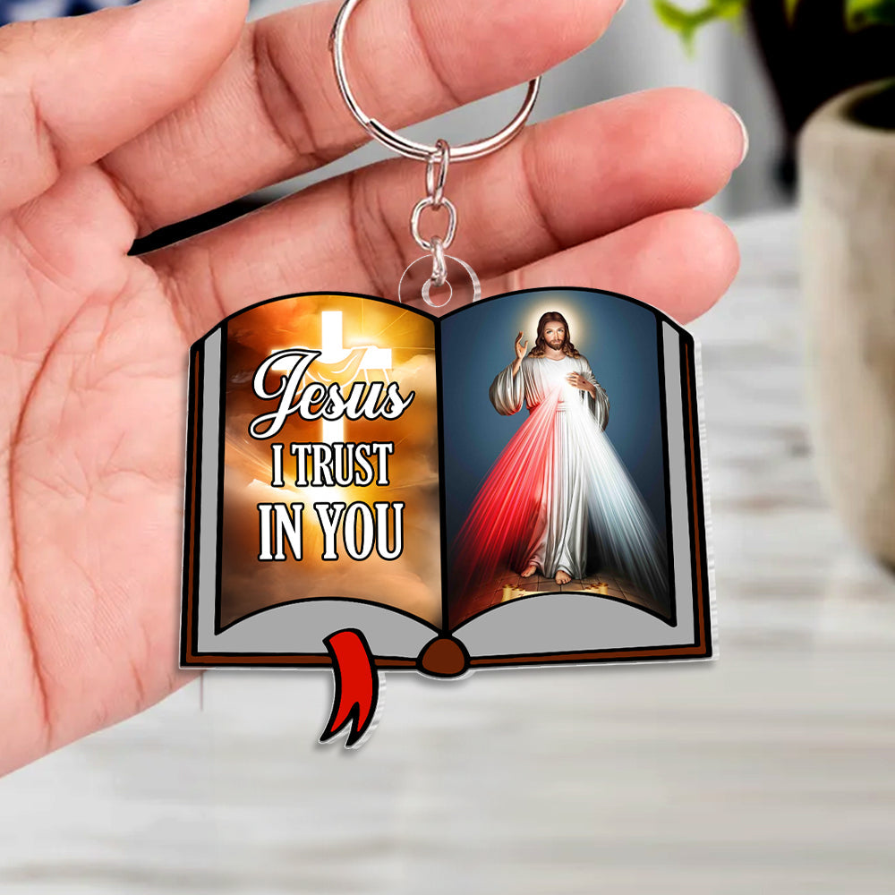 Personalized Gifts For Christian Keychain 02xqtn090125 Jesus I Trust In You-Homacus
