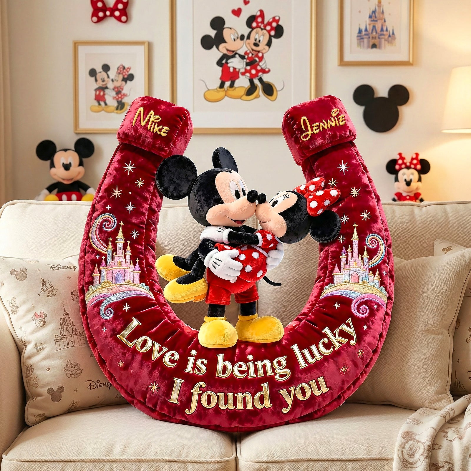 Romantic Kissing Couple Pillow - Personalized Gifts For Couples 04OHMG121225-Homacus