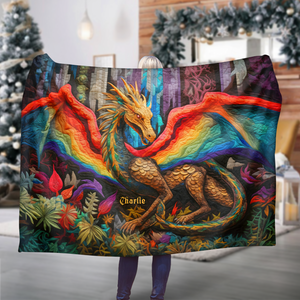 Personalized Gifts For LGBT Blanket, Pride Dragon 02qhpu120924-Homacus