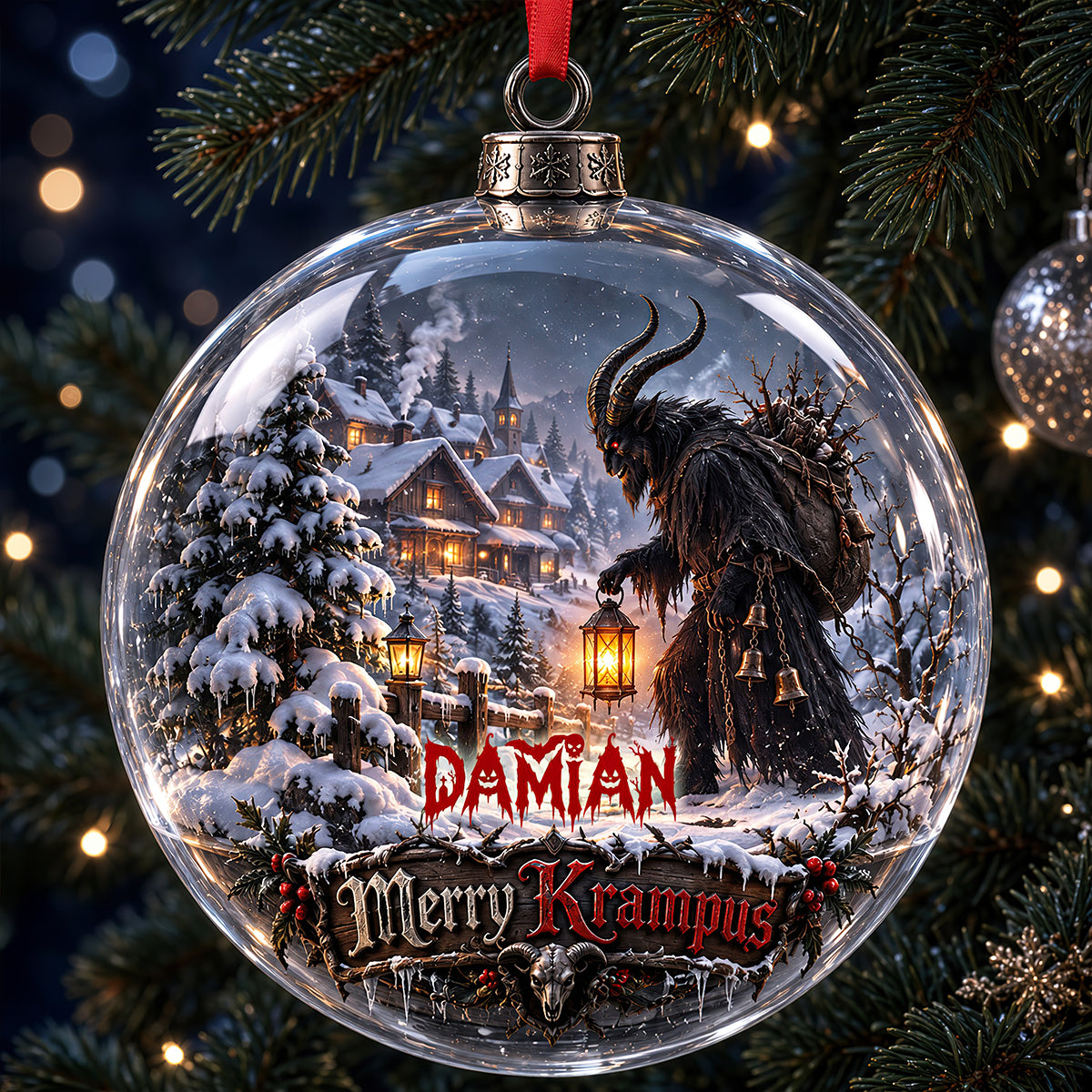 Eerie Krampus Night Acrylic Ornament, Personalized Gifts For Folklore Lovers 10qhdt091026-Homacus