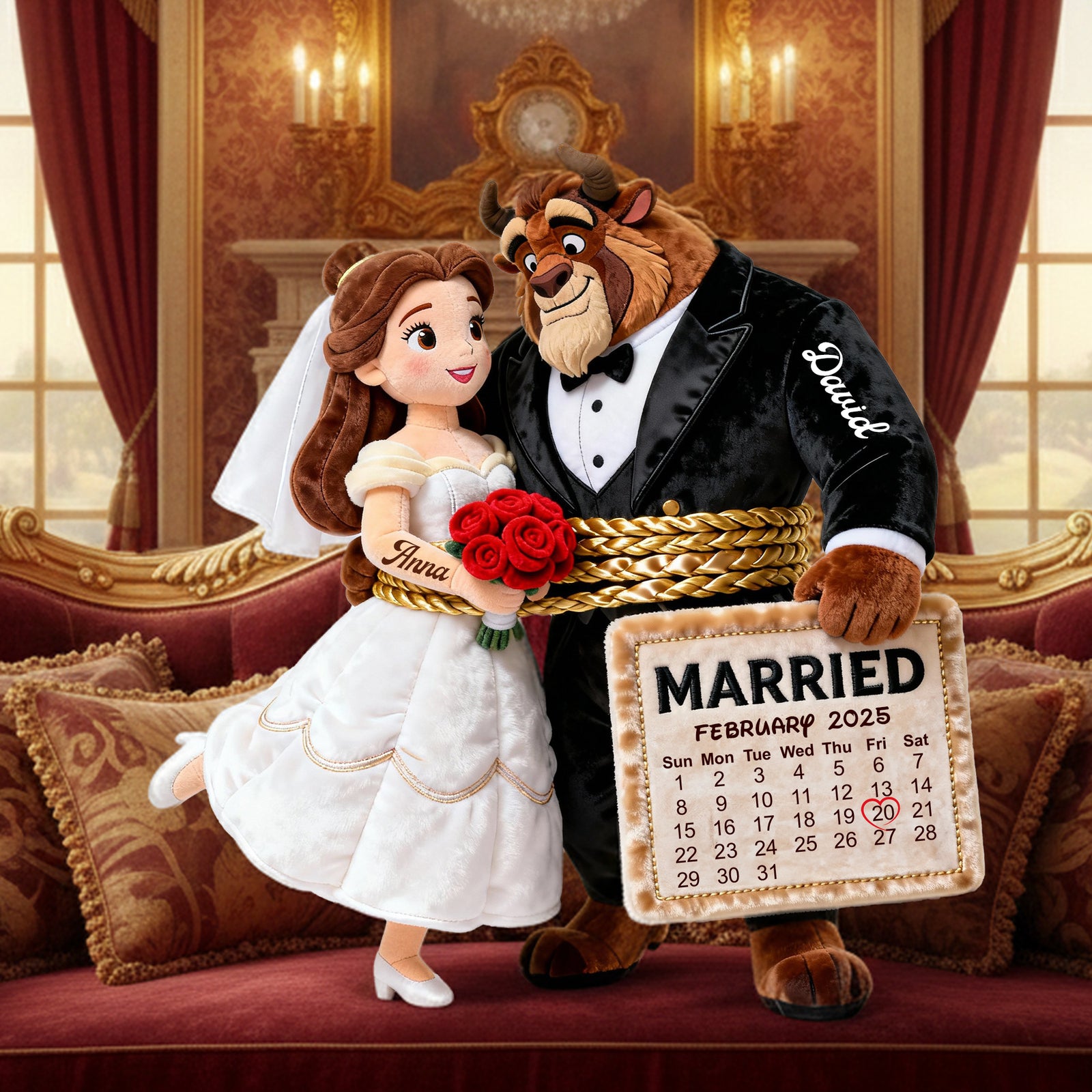 Married Couple Shaped Pillow - Personalized Anniversary Gifts For Couples 02NALU091225-Homacus