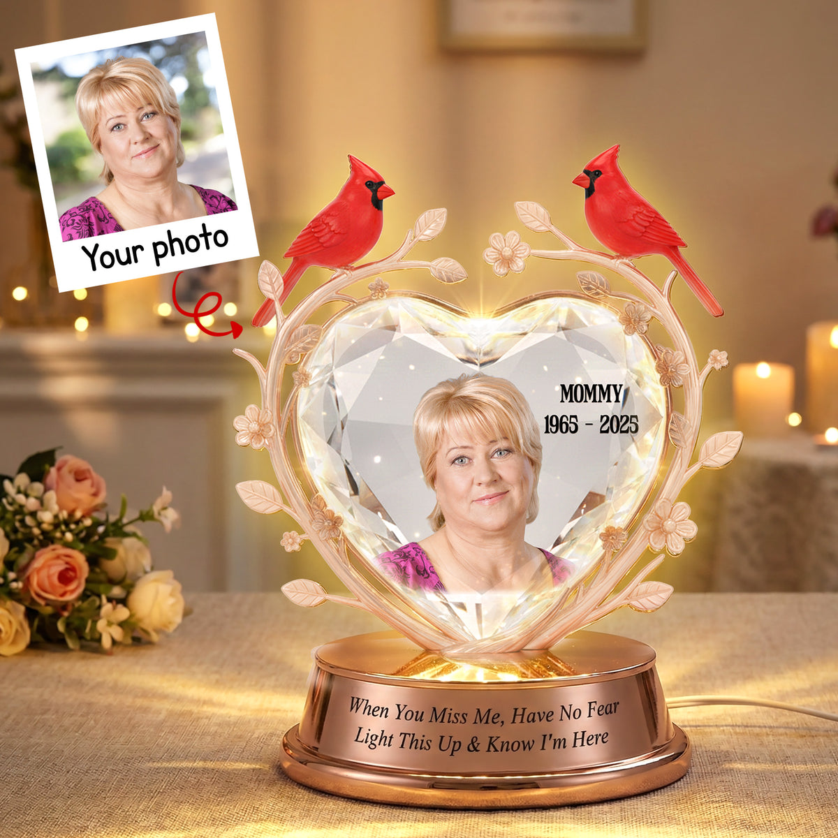 Custom Photo Memorial Acrylic Light Box 01namg271125 - Personalized Memorial Gifts-Homacus