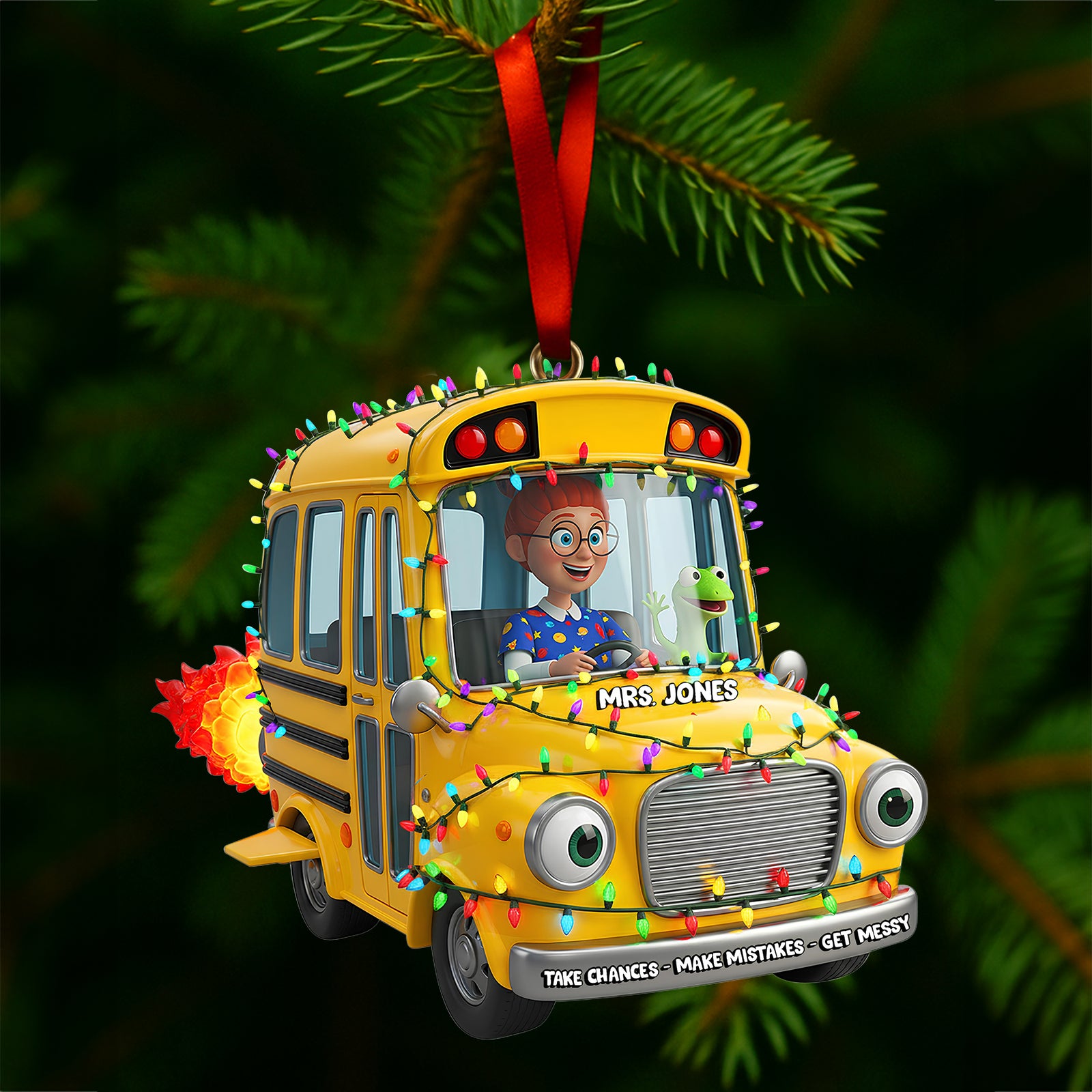Adventure Bus Custom Photo Ornament - Personalized Christmas Gifts For Teachers 06NALU160925-Homacus