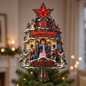 Lights Lead Us Home Christmas Topper - Personalized Gifts For Family 02hadh170926-Homacus