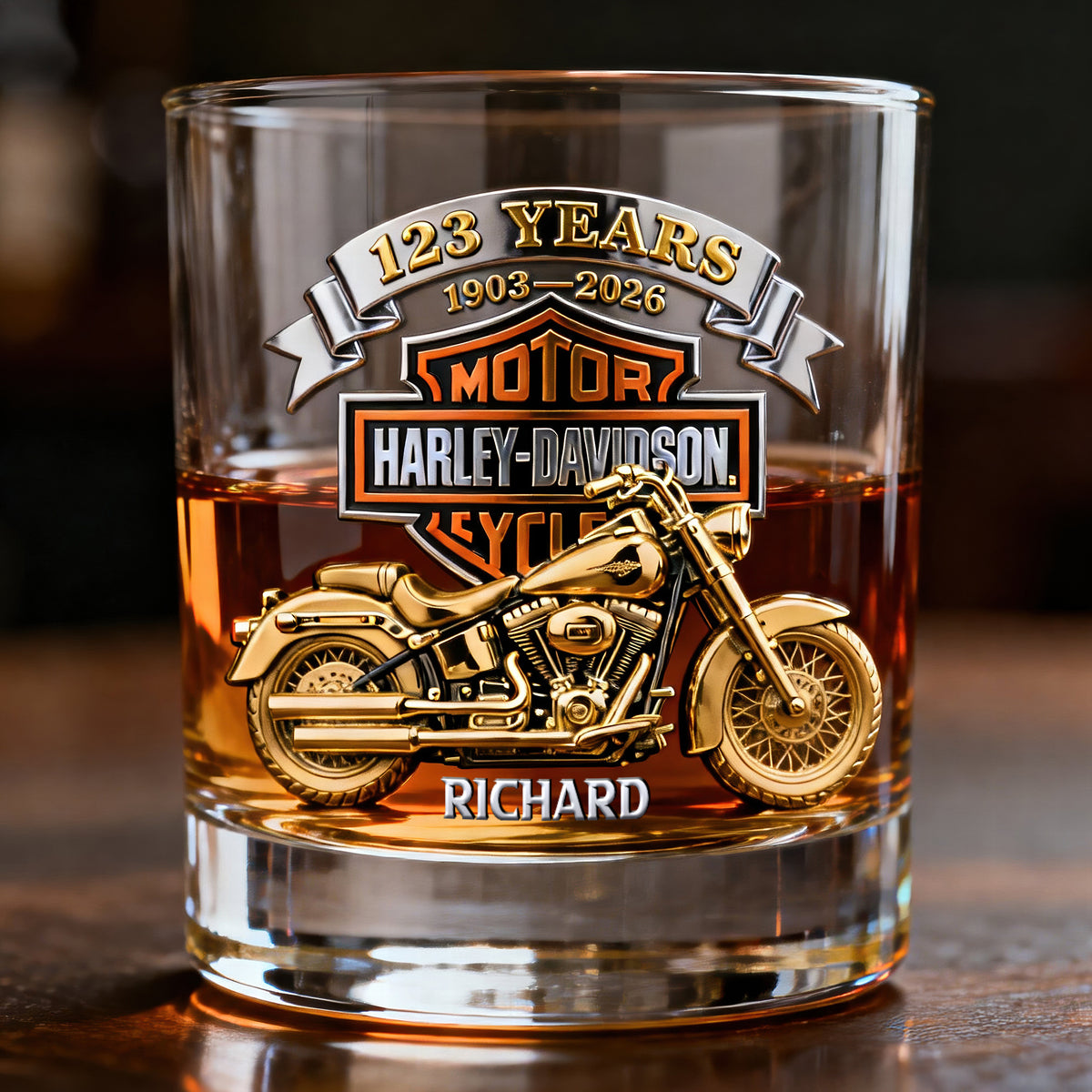 Biker Anniversary Round Glass - Personalized Gifts For Motorcycle Lovers 02naqn240226-Homacus