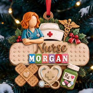 Dedicate Nurse Wood Effect Ornament, Personalized Gifts For Nurse, RN, CNA,... 01QHDT161026-Homacus