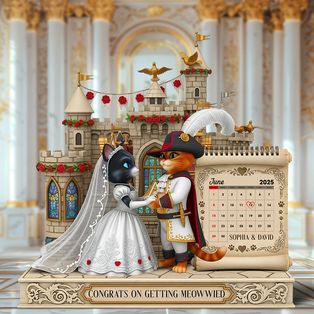 Cat Couple Wedding Acrylic Plaque - Personalized Gifts For Couple 05tgqn300525-Homacus