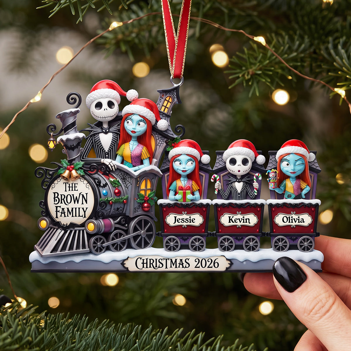 Spooky Family Acrylic Ornament - Personalized Christmas Gifts For Family 03tyta280826-Homacus