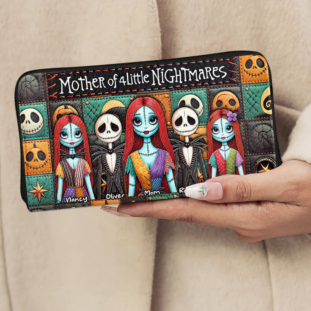 Nightmare Mom Twill Faux Leather Wallet Gifts For Mom 05TGDT090425-Homacus