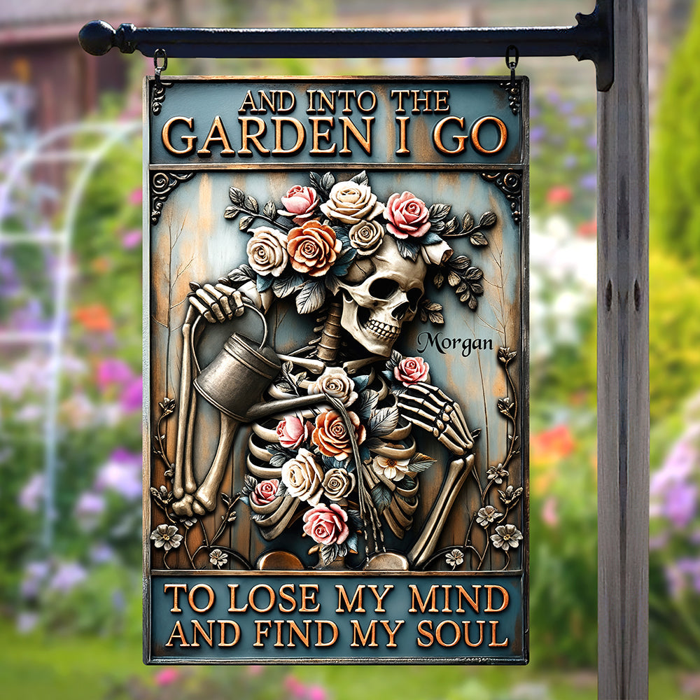 Garden Skull Art Metal Sign - Personalized Gifts For Gardening Lovers 01QHQN100725-Homacus