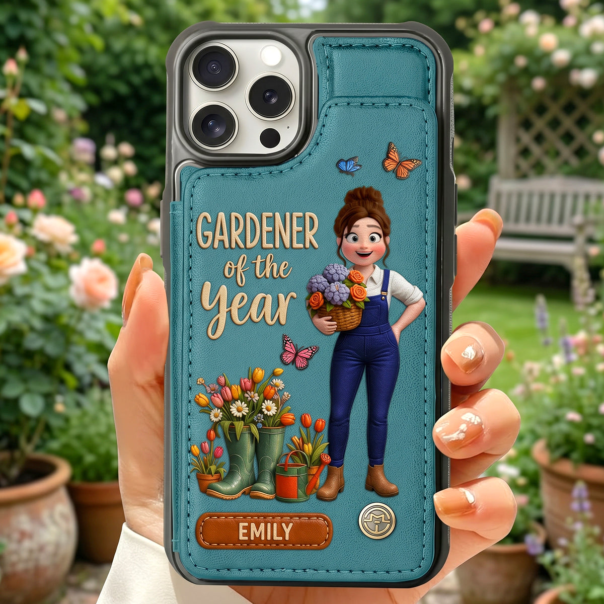 Garden Girl Leather Flip Wallet Phone Case - Personalized Gifts For Garden Lovers 01natn020626-Homacus