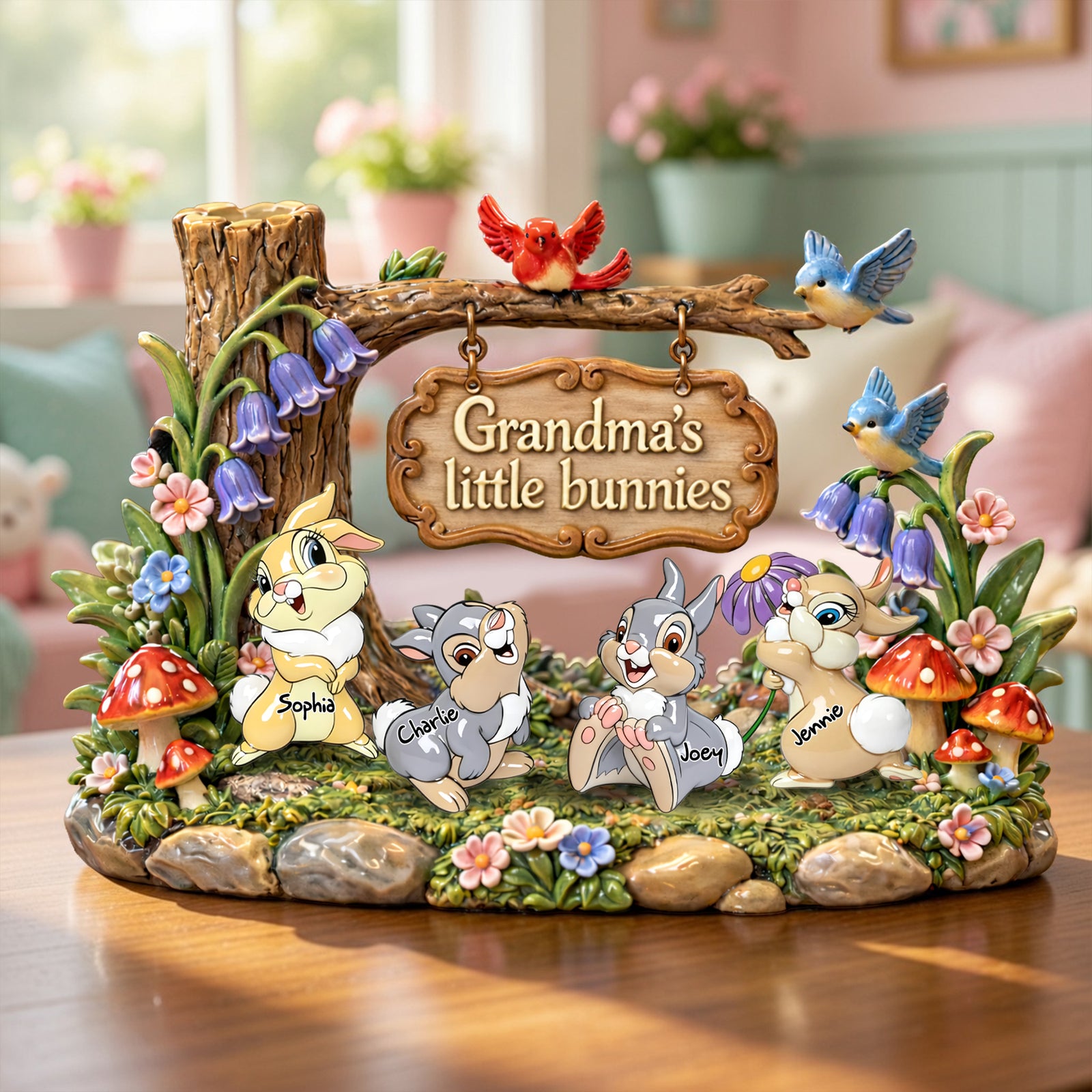 Grandma's Bunnies Acrylic Plaque - Personalized Gifts For Grandma Plaque 07TYLU170326-Homacus