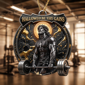Jesus Lifts Acrylic Ornament, Personalized Gifts For Gymers & Weighlifting Lovers 02QHQN170826-Homacus