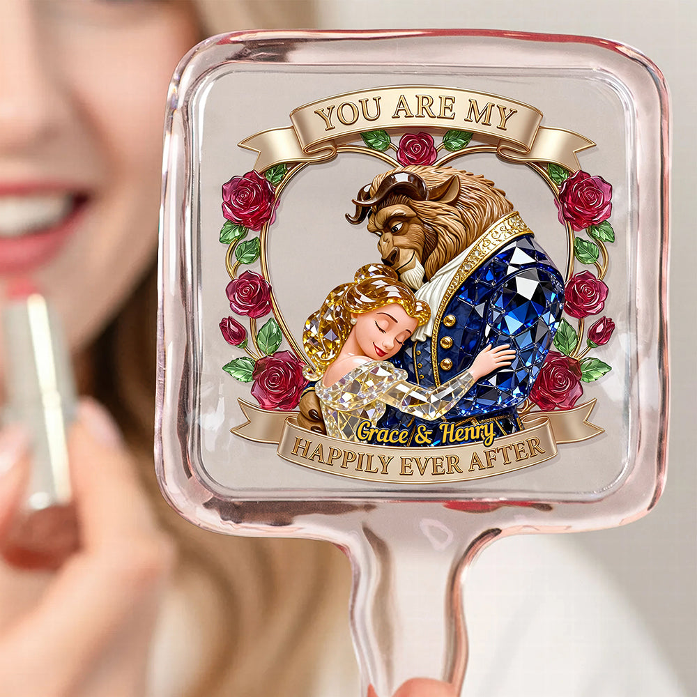 Romantic Fairy Tale Handheld Mirror - Personalized Gifts For Couple 01QHDT021225-Homacus
