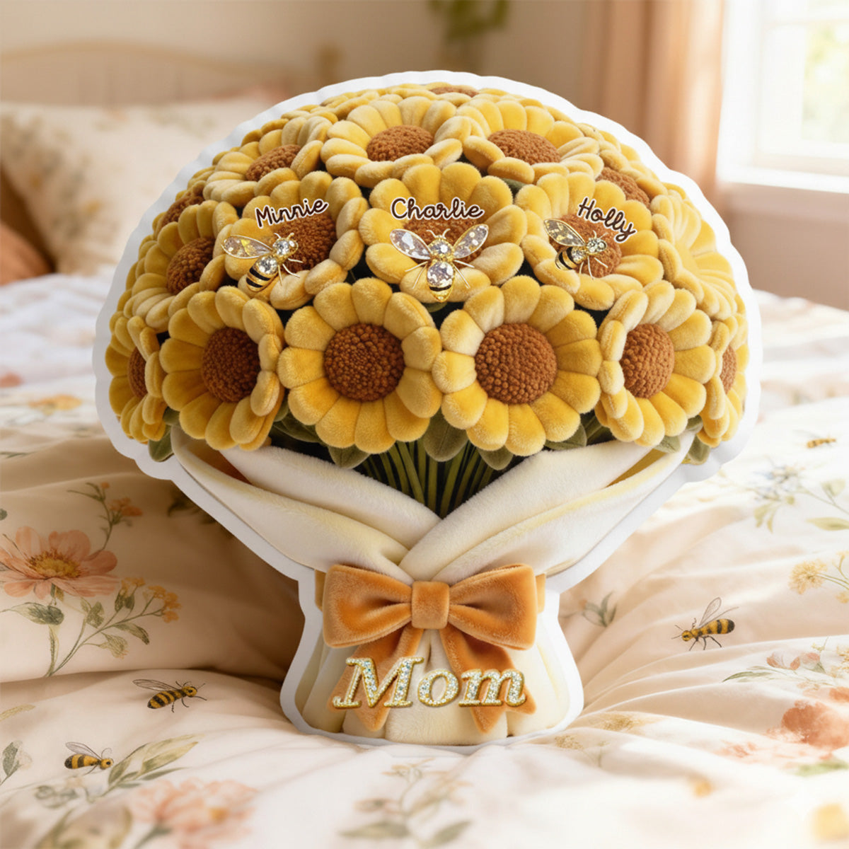 Sunflower Mom Pillow - Personalized Gifts For Mom 04TOMG060226-Homacus
