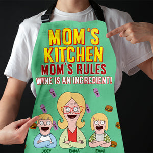 Personalized Gifts For Mom Aprons Mom's Rules 01XQLU030325HG-Homacus