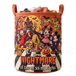 Gothic Socks Quilted Laundry Basket Personalized Halloween Gifts 05PAQN130826