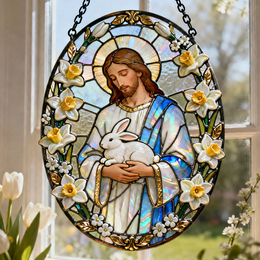 Religious Easter Jesus Suncatcher Ornament - Personalized Gifts For Christians 01nadt310126-Homacus