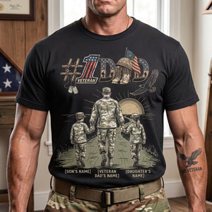 Best Veteran Dad Ever Shirt, Personalized Gifts For Military Dad 02qhdt250526-Homacus