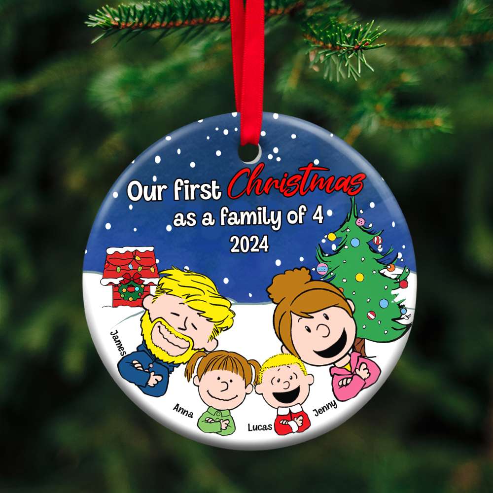 Personalized Gifts for Family Ornament Ceramic Movie First Christmas 03XQTN240724HH-Homacus