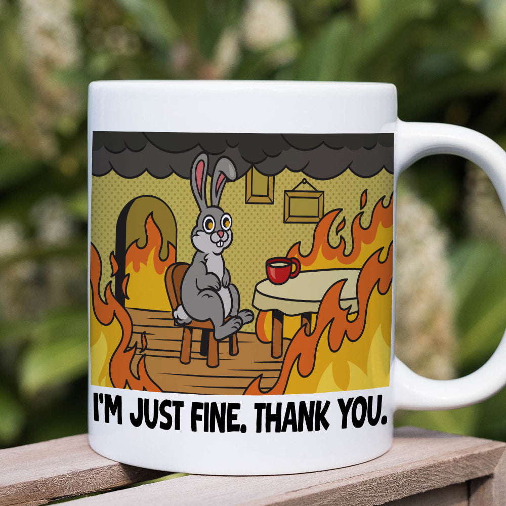 Personalized Funny Burning Coffee Mug 03ohtn020124 Everything Is Fine-Homacus