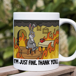 Personalized Funny Burning Coffee Mug 03ohtn020124 Everything Is Fine-Homacus