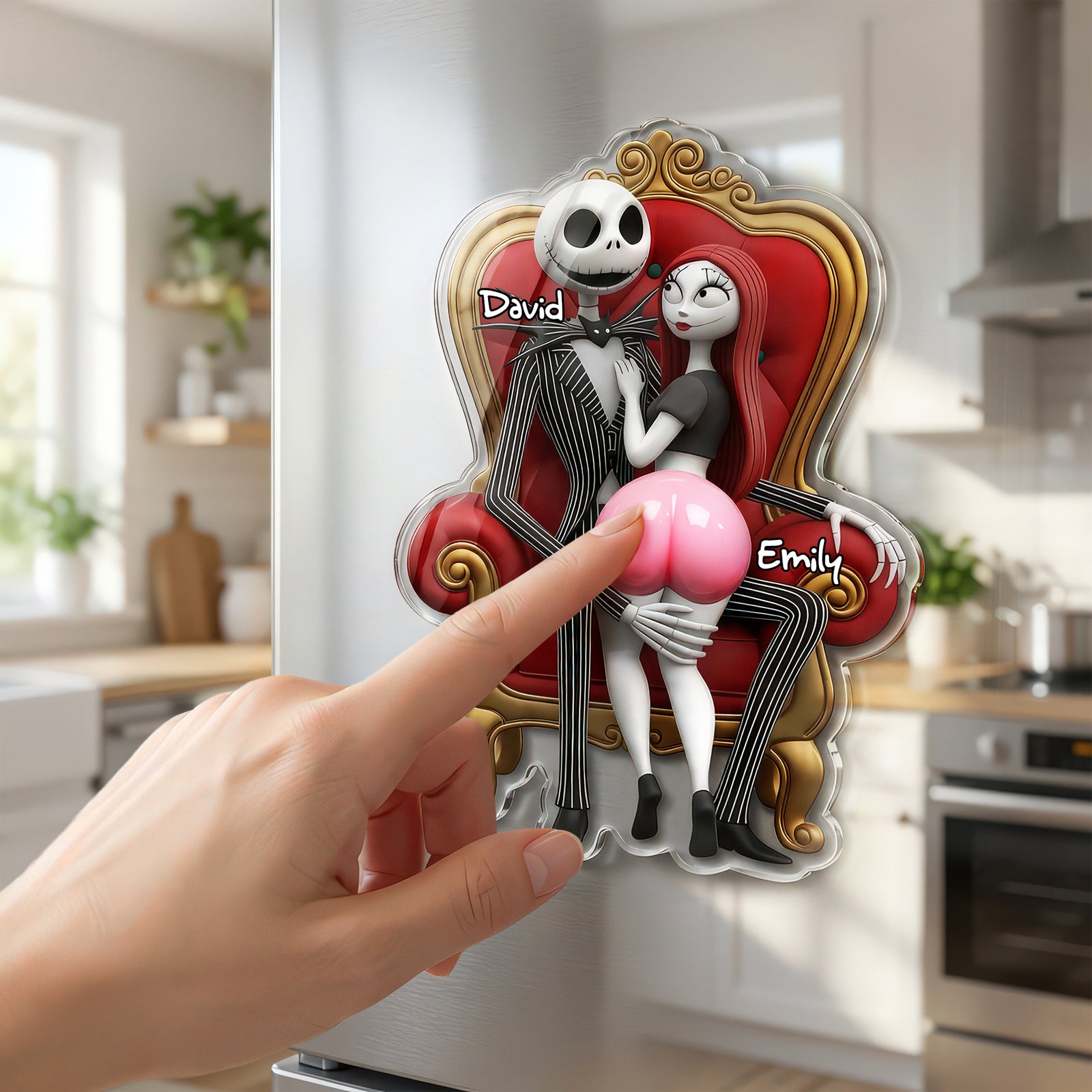 Cheeky Couple Anti-collision Acrylic Fridge Magnet Personalized Gifts For Couple 03OHDH190626-Homacus