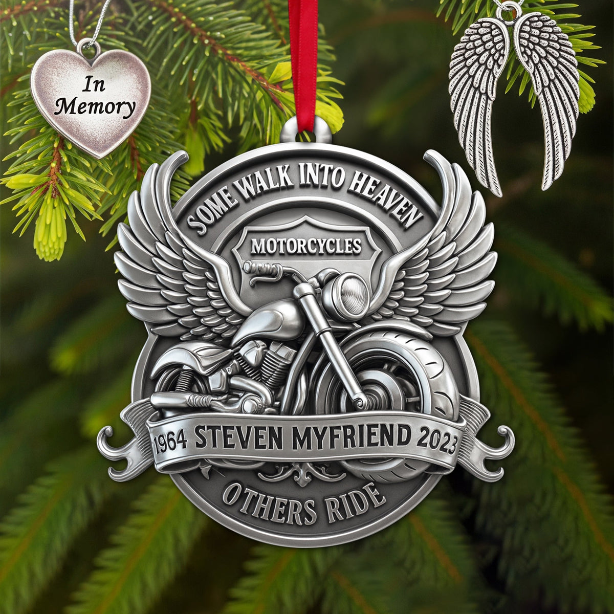 Some Walk Into Heaven Ornament - Personalized Heaven Gift For Motorcycles Lovers 03OHLU180825-Homacus