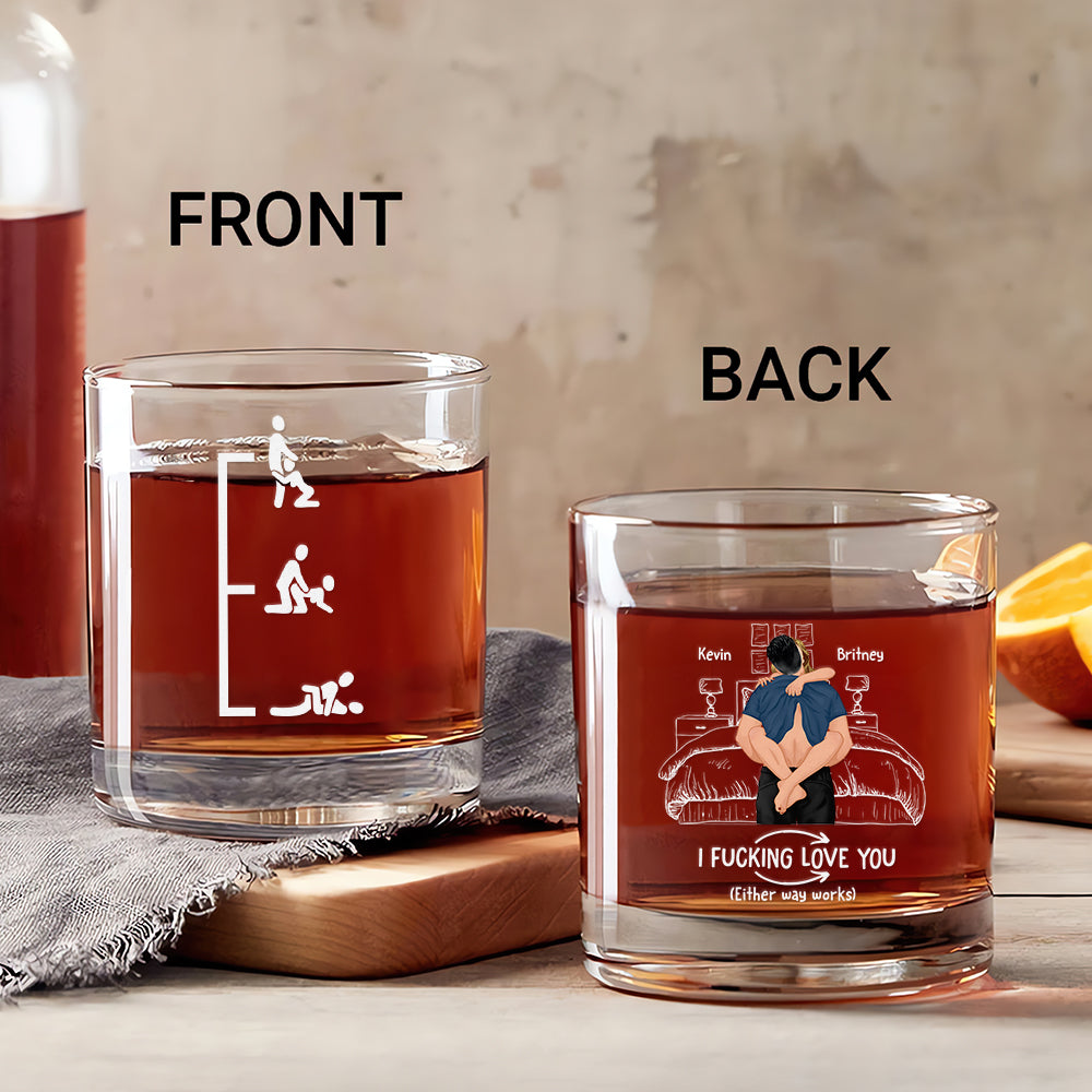 Funny Couple Whiskey Glass - Personalized Gifts 01TODT030525HG-Homacus