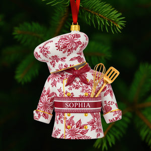 Toile de Jouy Christmas Ornament - Personalized Gift for Chefs 03pgqn181025-Homacus