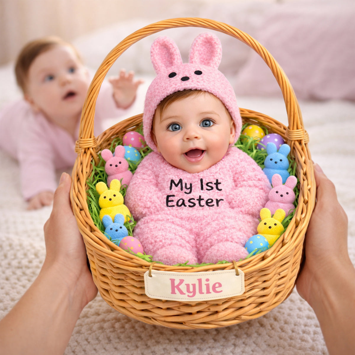 Newborn First Easter Acrylic Plaque - Custom Photo Gifts 01HULU110326-vid-Homacus