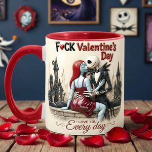 Naughty Skeleton Couple Coffee Accent Mug - Personalized Gift For Couples 05NAQN210126-Homacus