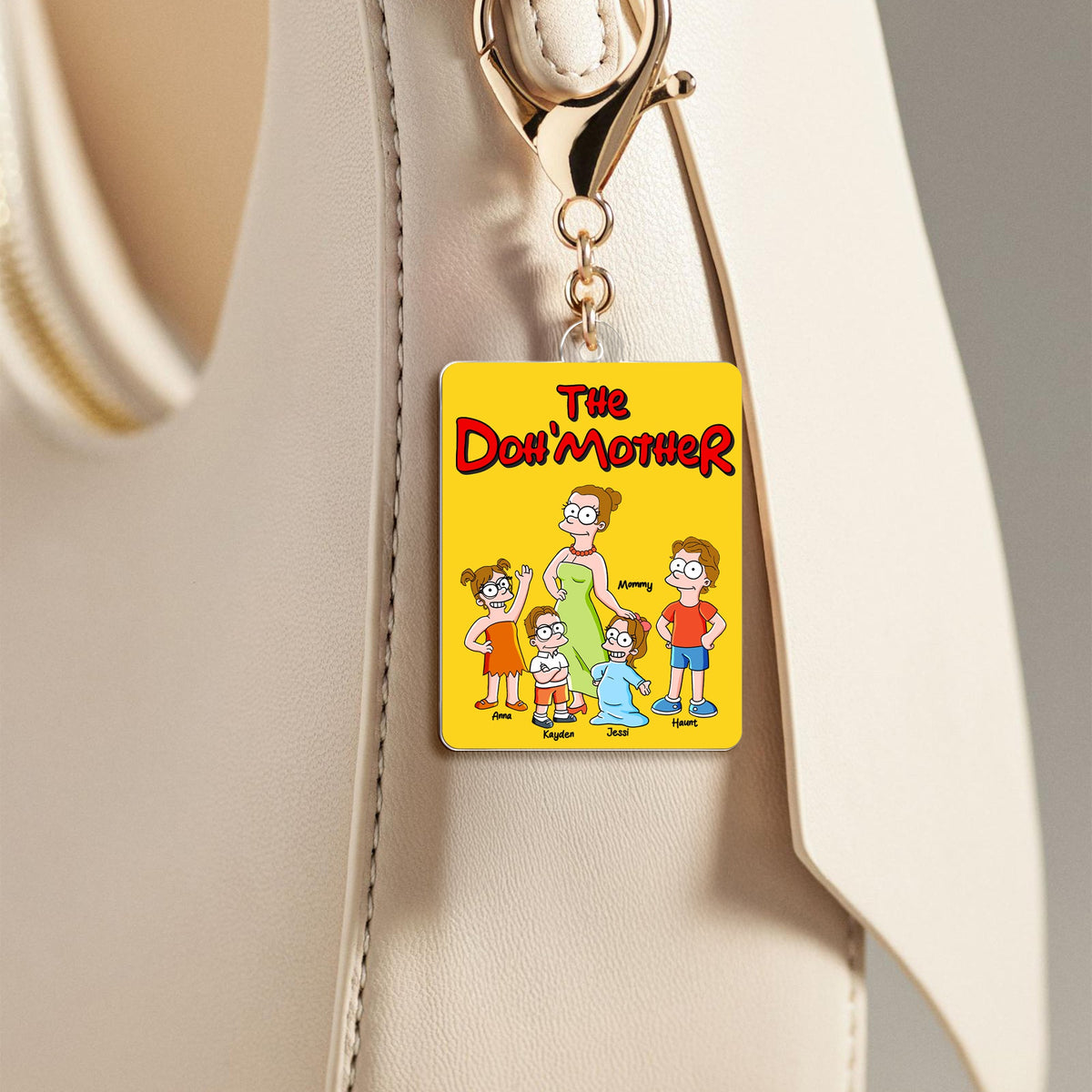 Mom & Her Little Ones Keychain - Personalized Gifts Mother 022TOLU020425PA-Homacus