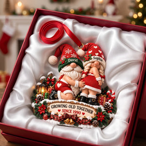 Cheeky Old Couple Ornament - Personalized Christmas Gift For Couples 02NATN260926-Homacus