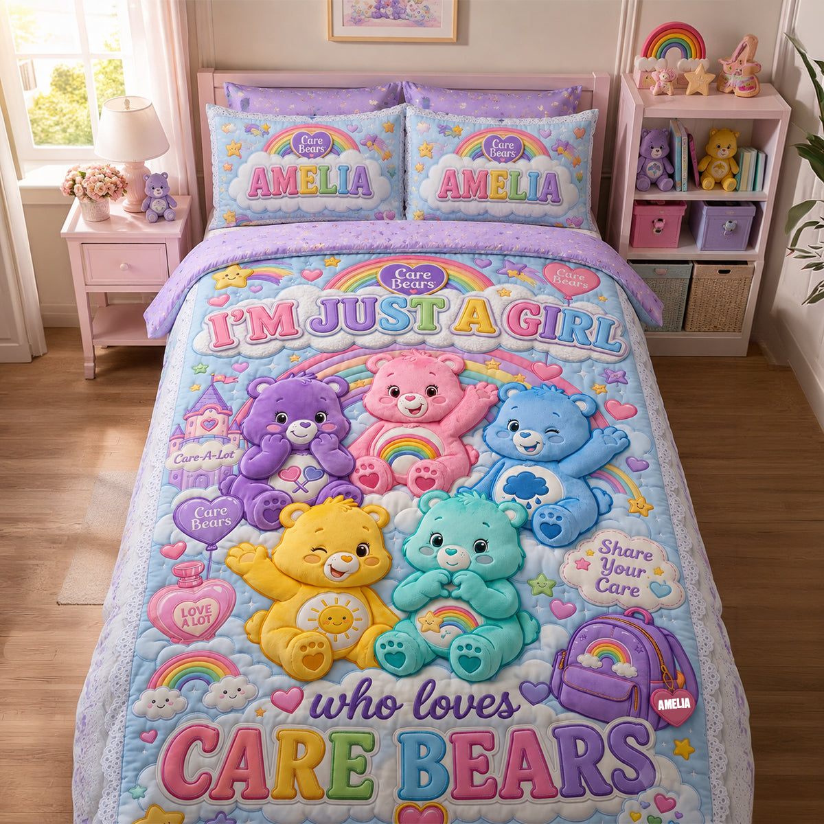 Festive Christmas Colorful Quilt Bedding Set Special Line 04PATN220826-Homacus