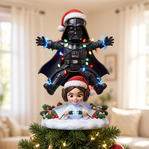 Funny Space Aliens Tree Topper - Personalized Christmas Gifts 01PATN051026