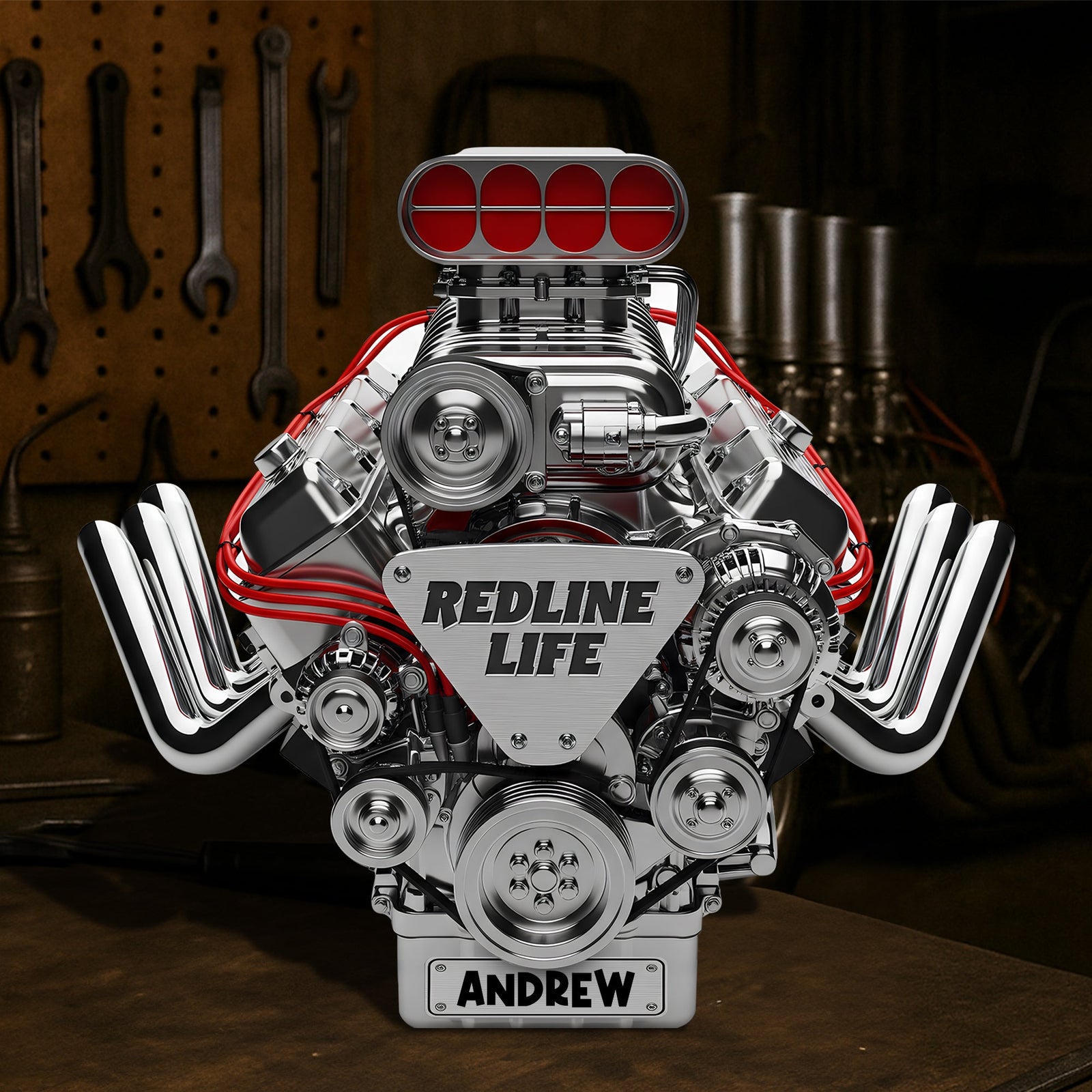 Dragster Engine Acrylic Plaque – Personalized Gift For Racing Lovers 01OHLU090625-Homacus