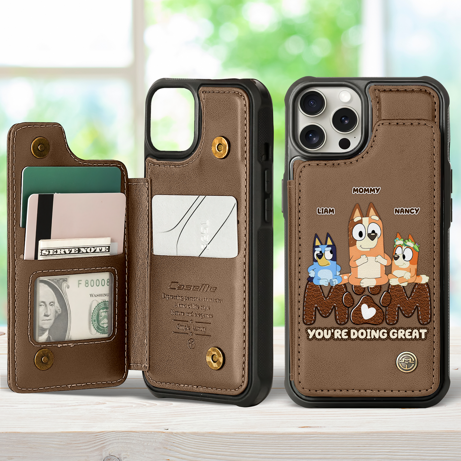 Personalized Gifts For Mom Leather Flip Wallet Phone Case 02ohpu250225-Homacus