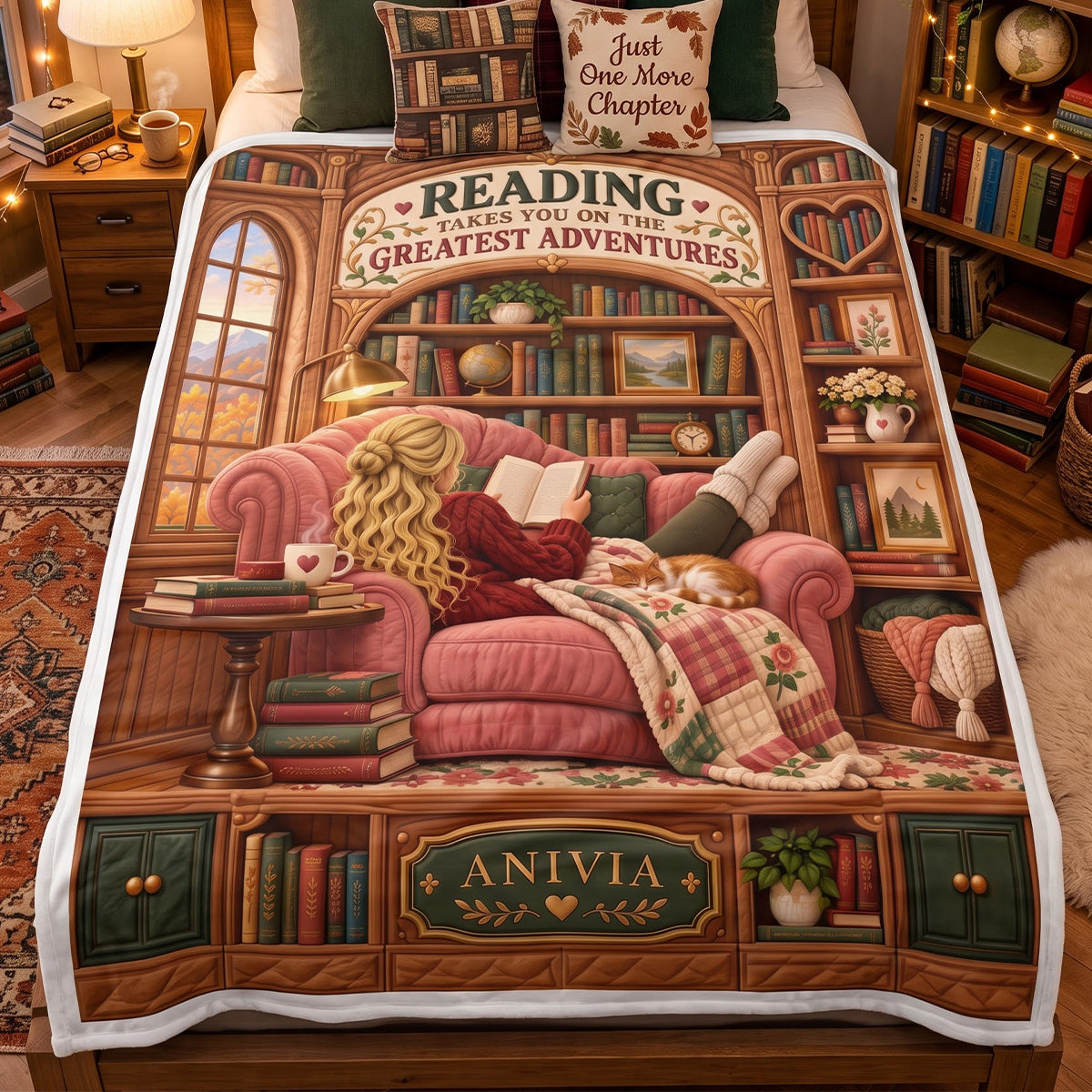 Book Girl Blanket - Personalized Gifts For Book Lovers 03hatn151026