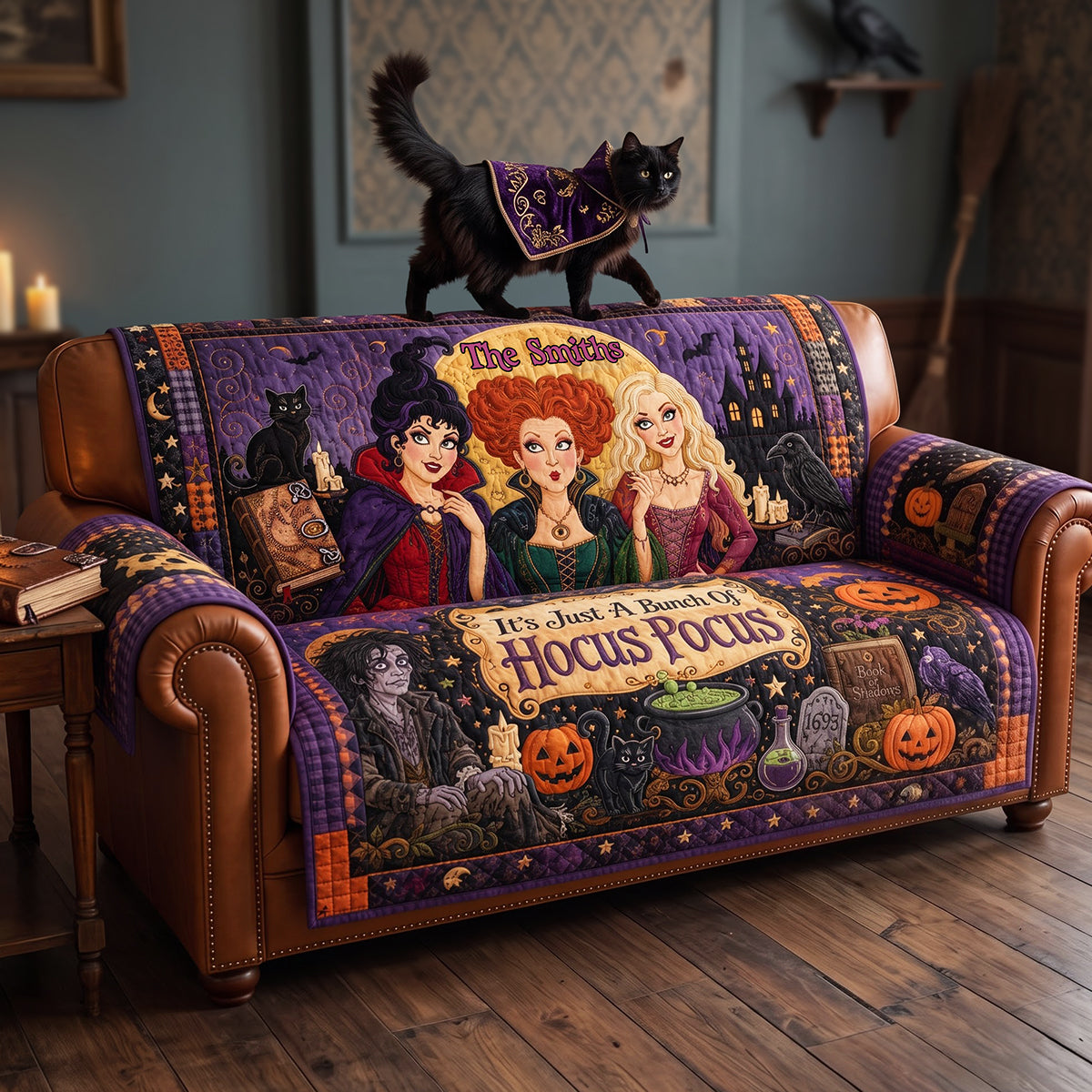 Enchanted Sisters Quilted Sofa Cover - Personalized Gifts For Family 02huta290726-Homacus