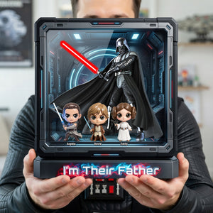 Cosmic Dad And Kids Acrylic Plaque - Personalized Gifts For Dad 042huqn310326-Homacus