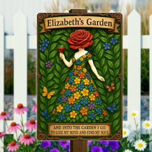 Garden Girl Metal Sign – Personalized Gift For Her 03NALU280525-Homacus