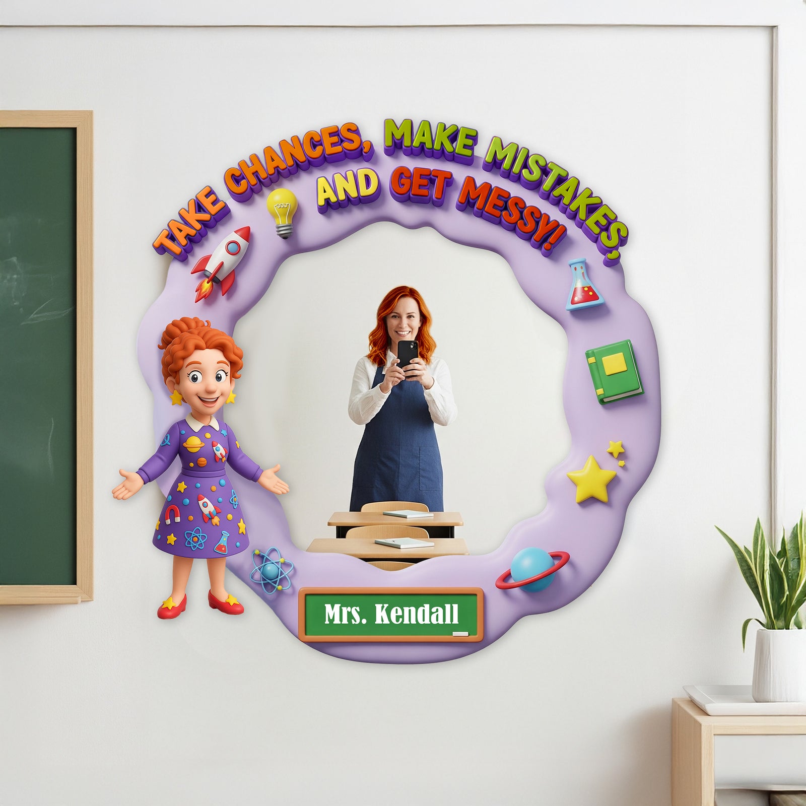 Teacher Custom Shaped Mirror - Personalized Gifts For Teacher 01PGMG260725-Homacus