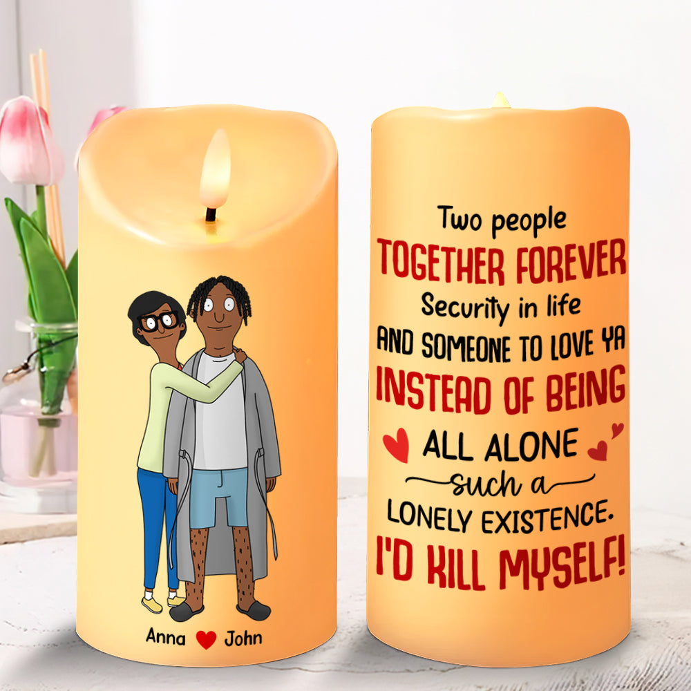 Personalized Gifts For Couple LED Candle 04xqtn241224hg Two People Together Forever-Homacus