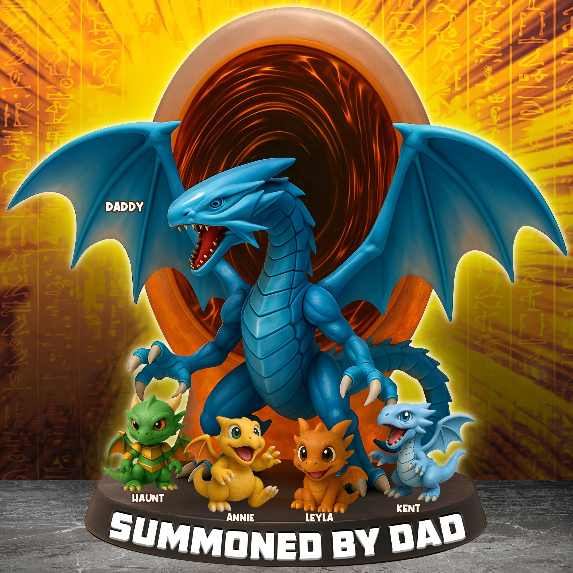 Dragon Dad Acrylic Plaque - Personalized Gifts For Dad 05NALU060525-Homacus