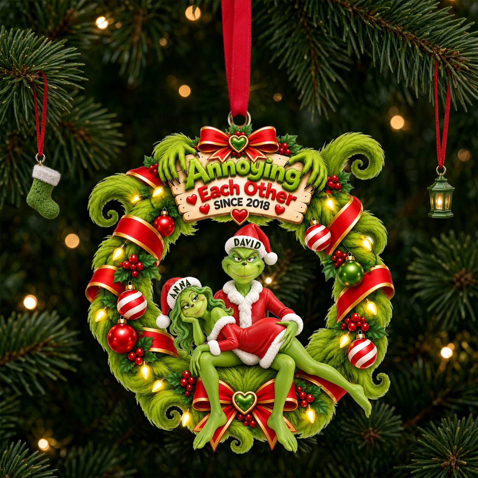 Annoying Each Other Christmas Ornament - Personalized Gifts For Couple 08ohlu300926-Homacus