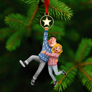 Fun Couple Hanging Together Acrylic Ornament - Personalized Gifts For Couple 01qhqn281025-Homacus